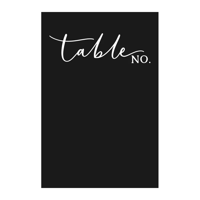 Table No. Wedding Table Number