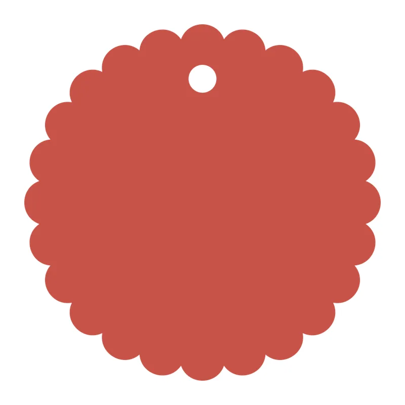 Scalloped Round Gift Tag