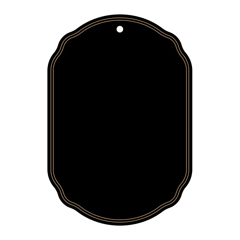 Scalloped Black Gift Tag