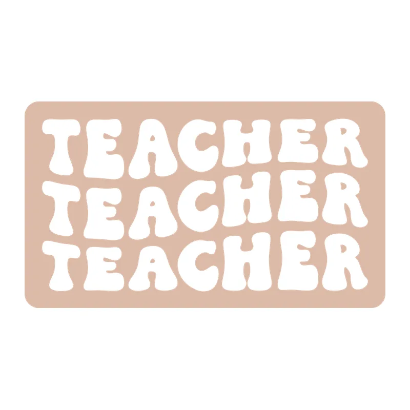 Retro Wavy Teacher Stack