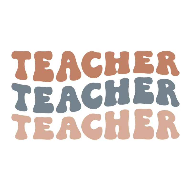Retro Wavy Teacher Stack