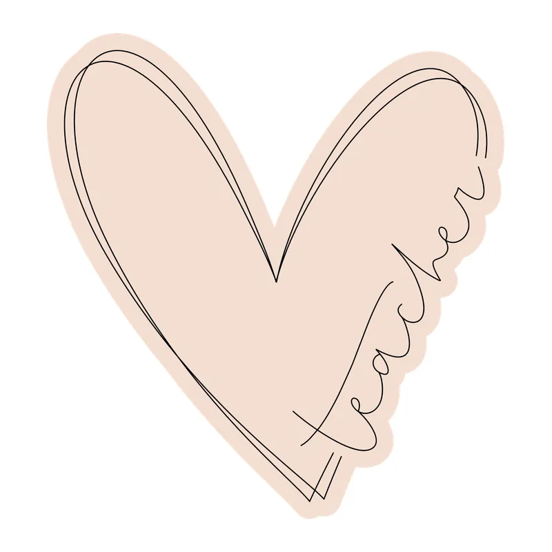 Teacher Doodle Heart