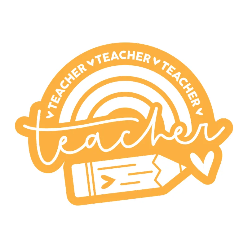 Teacher Rainbow and Pencil