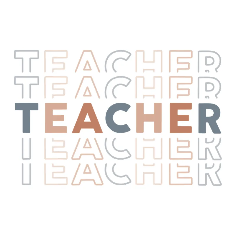 Boho Stacked Teacher Word Art