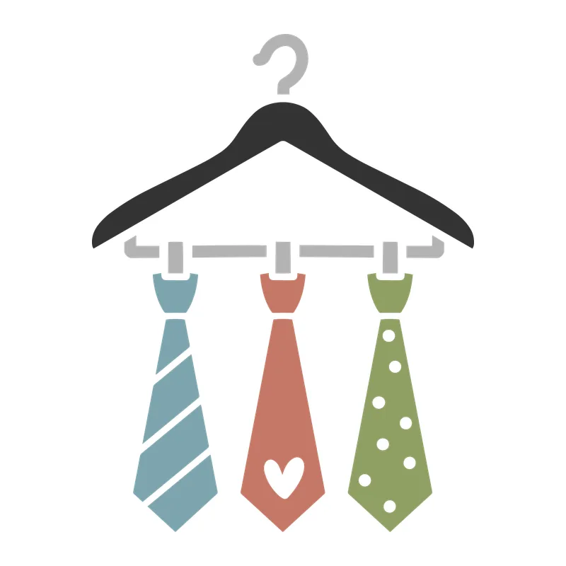 Neckties on a Hanger