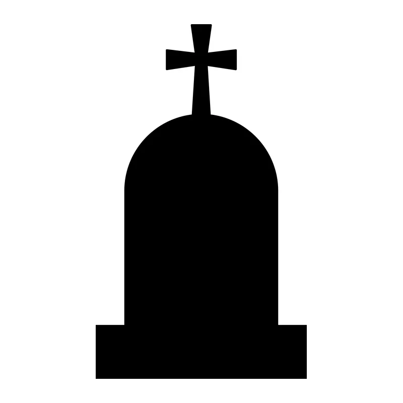 Tombstone With Cross