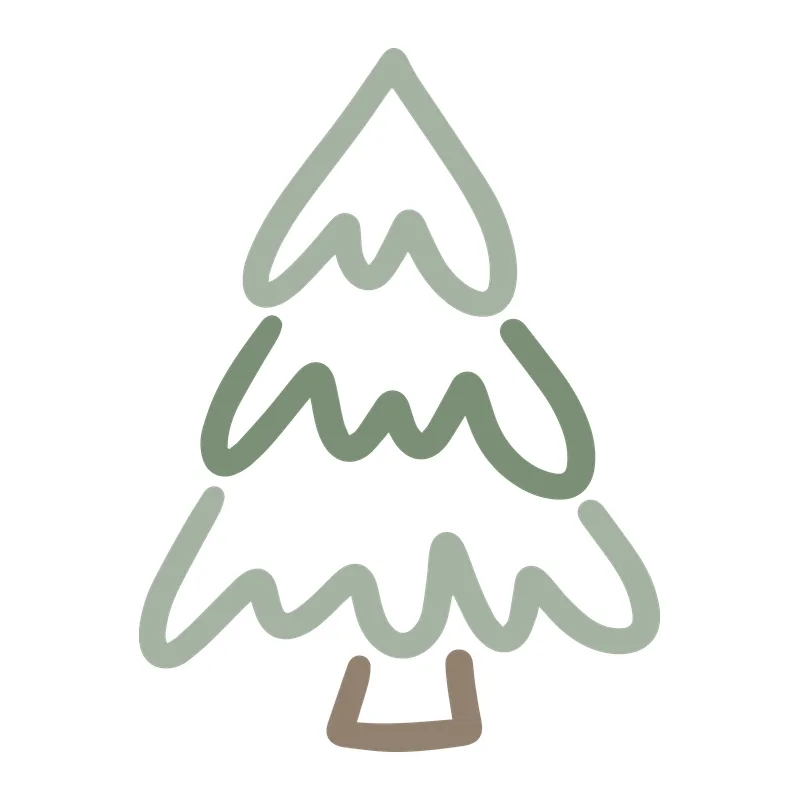 Hand Drawn Evergreen Tree