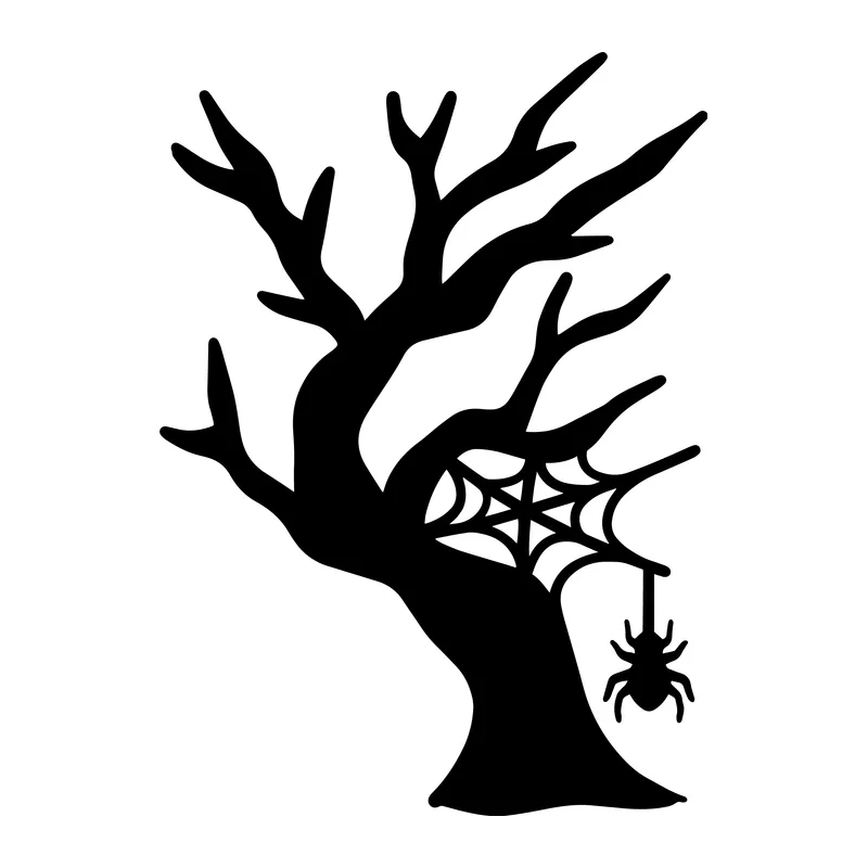Spooky Tree With Spider Web