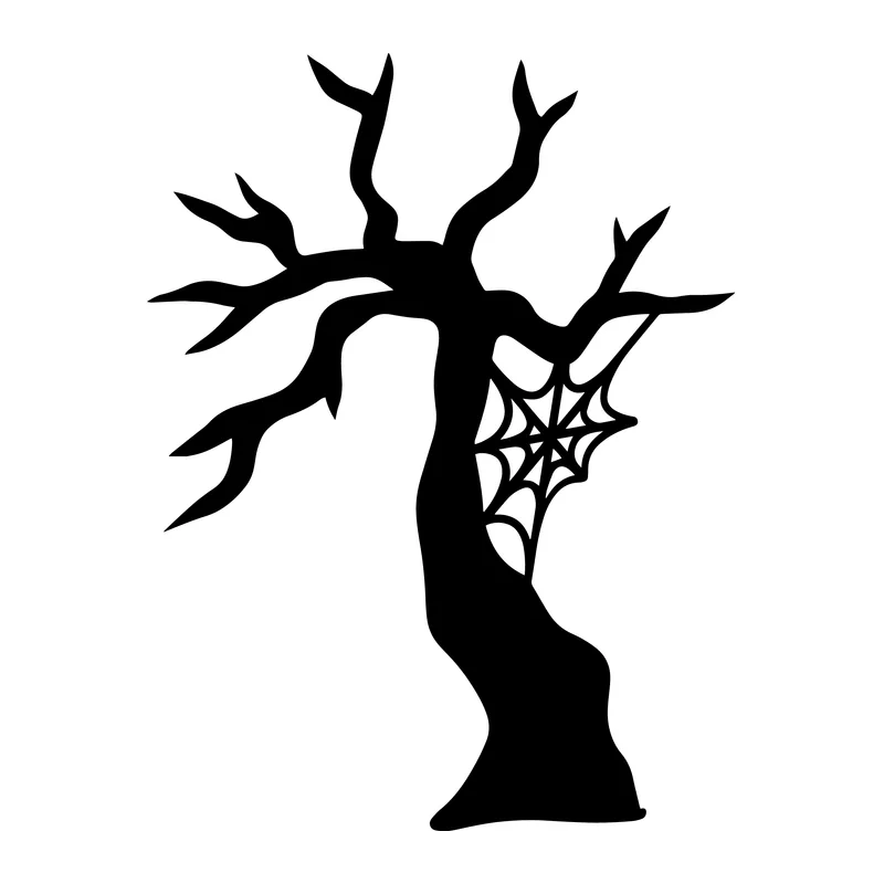 Spooky Tree with Spider Web
