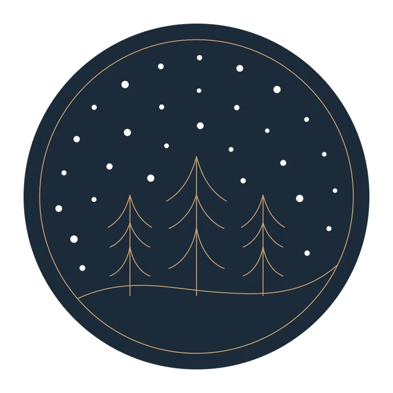 Winter Pine Trees and Snow