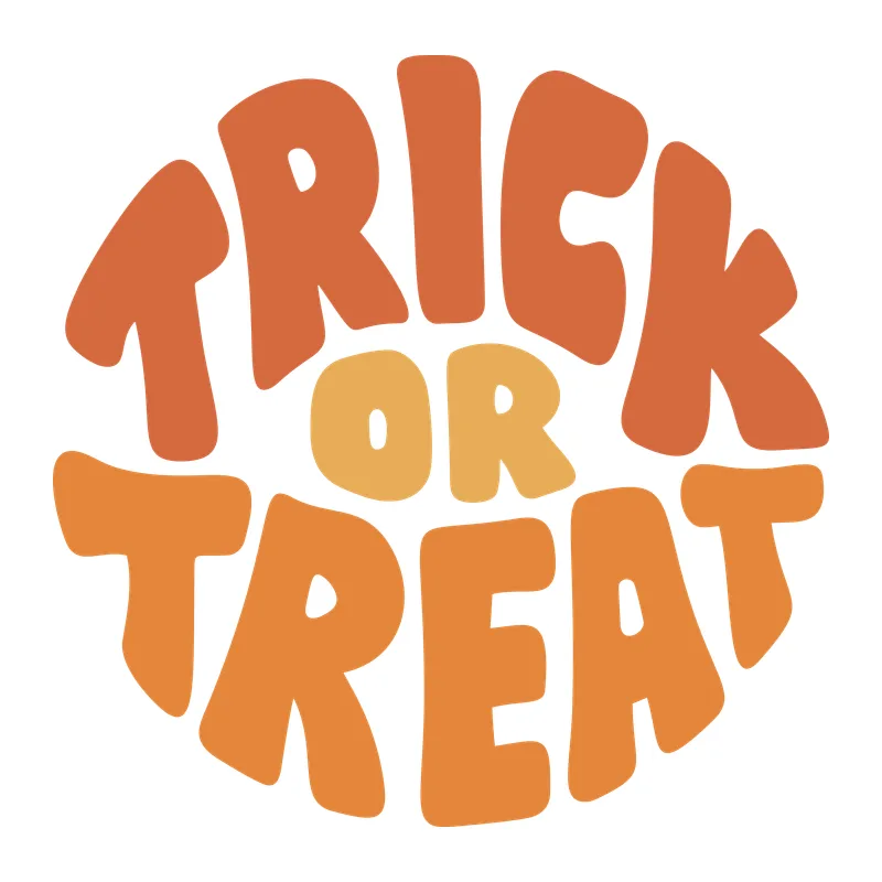Groovy Trick or Treat Circle