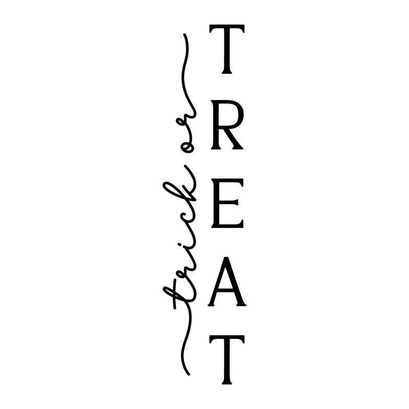 Trick Or Treat Vertical Porch Sign