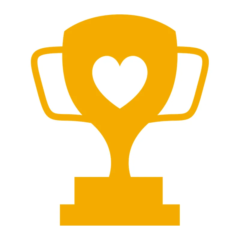 Heart Trophy Cup