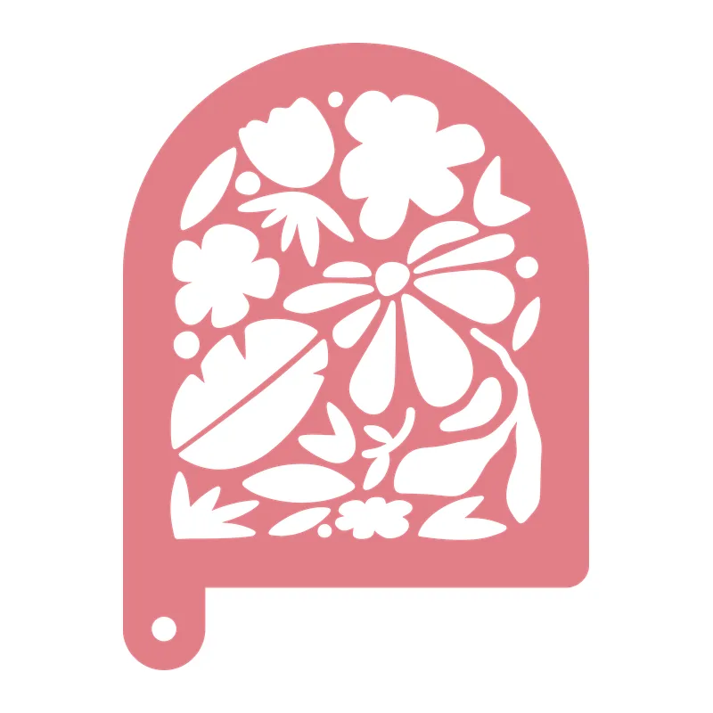 Tropical Floral Arch Stencil