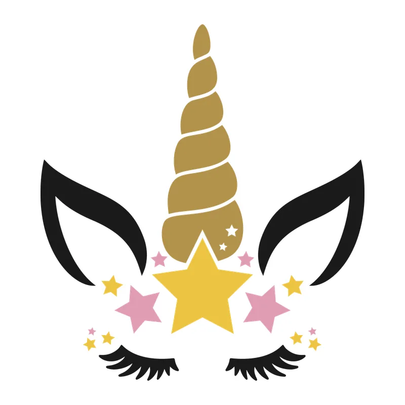 Unicorn Face With Stars