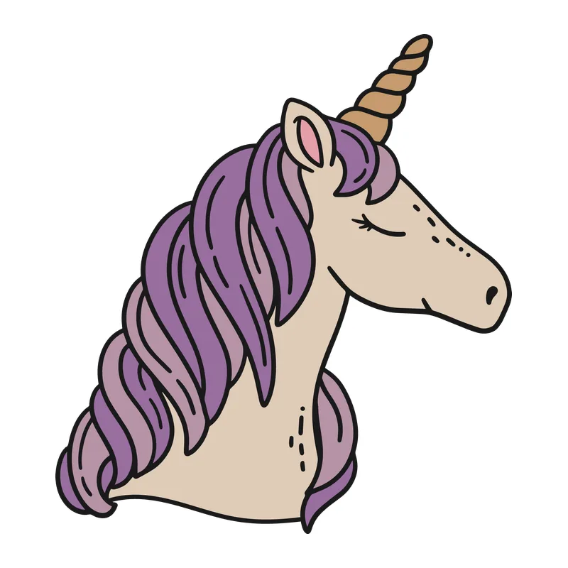 Dreamy Unicorn Head