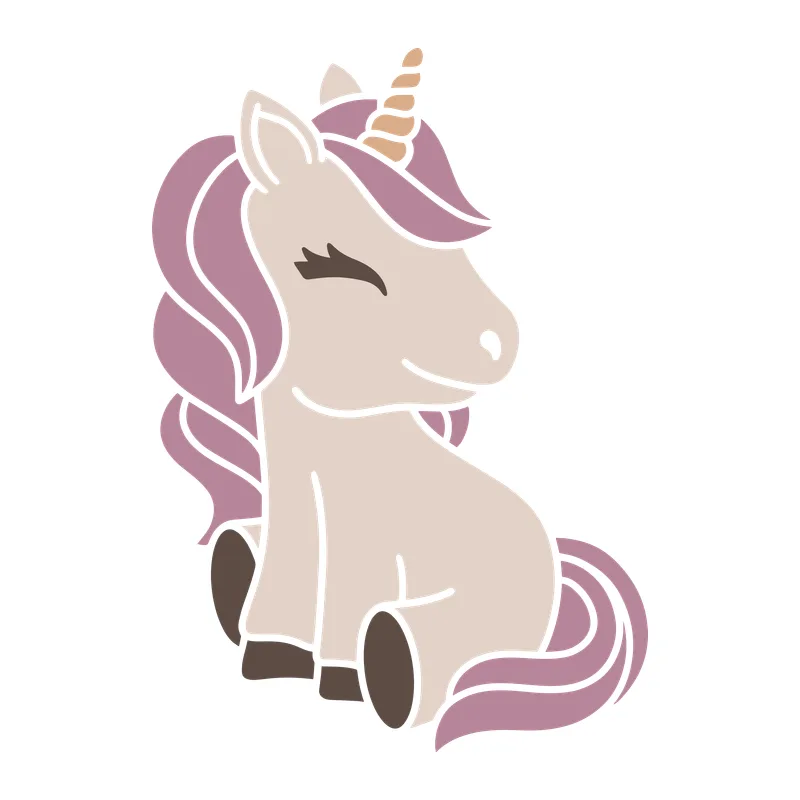 Sitting Baby Unicorn