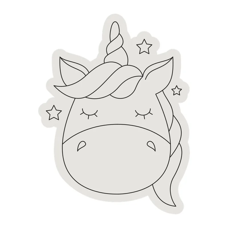 Cute Sleepy Unicorn Face