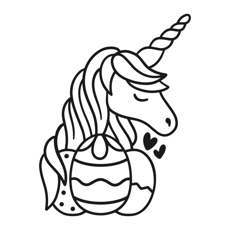Unicorn Face and Easter Eggs