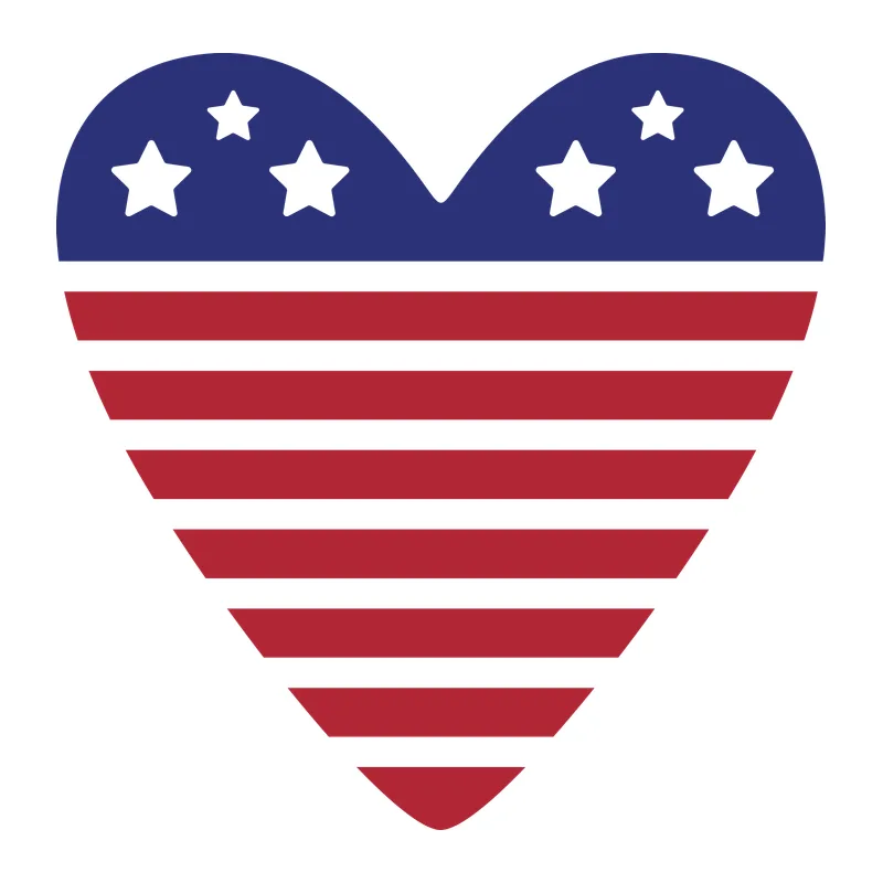American Flag Heart