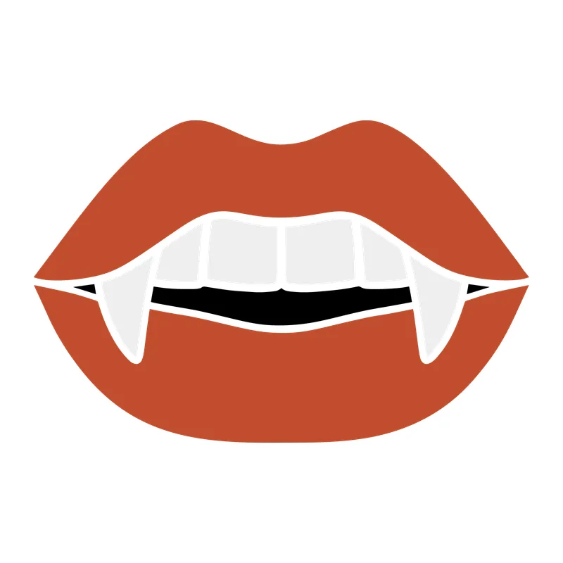 Vampire Fangs Lips