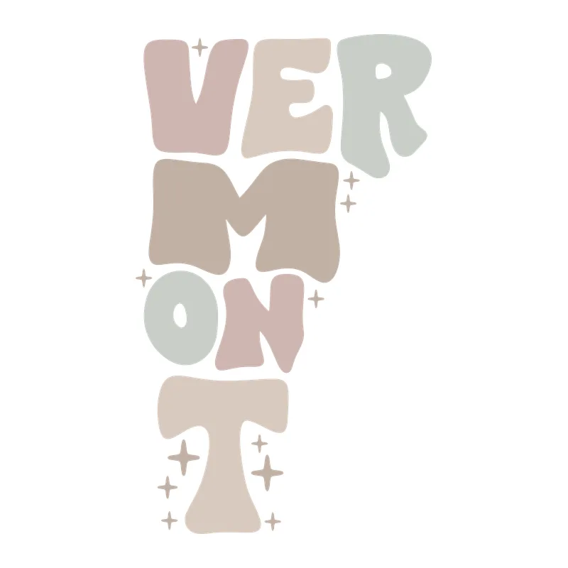 Groovy Vermont State Shape