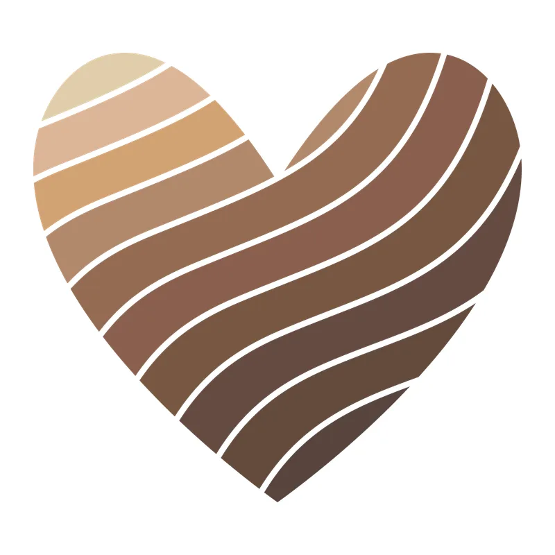 Wavy Striped Heart