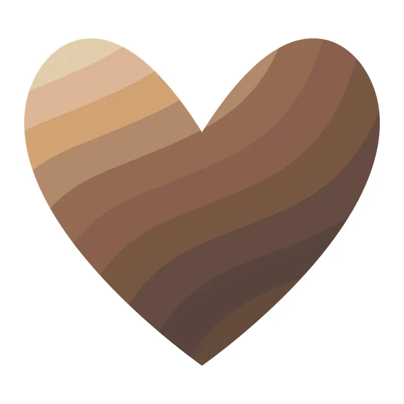 Wavy Striped Heart