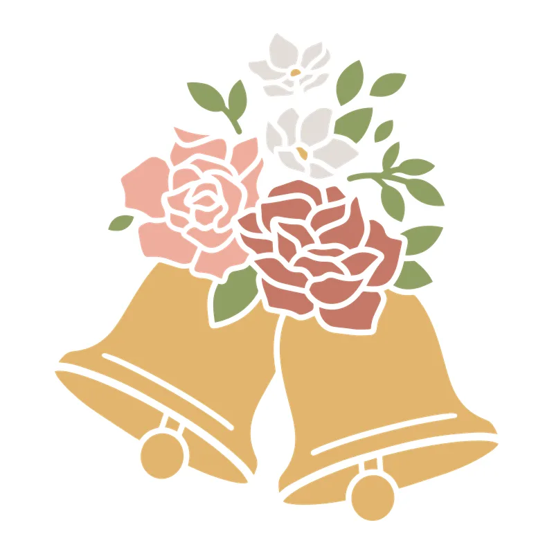 Wedding Bells With Roses
