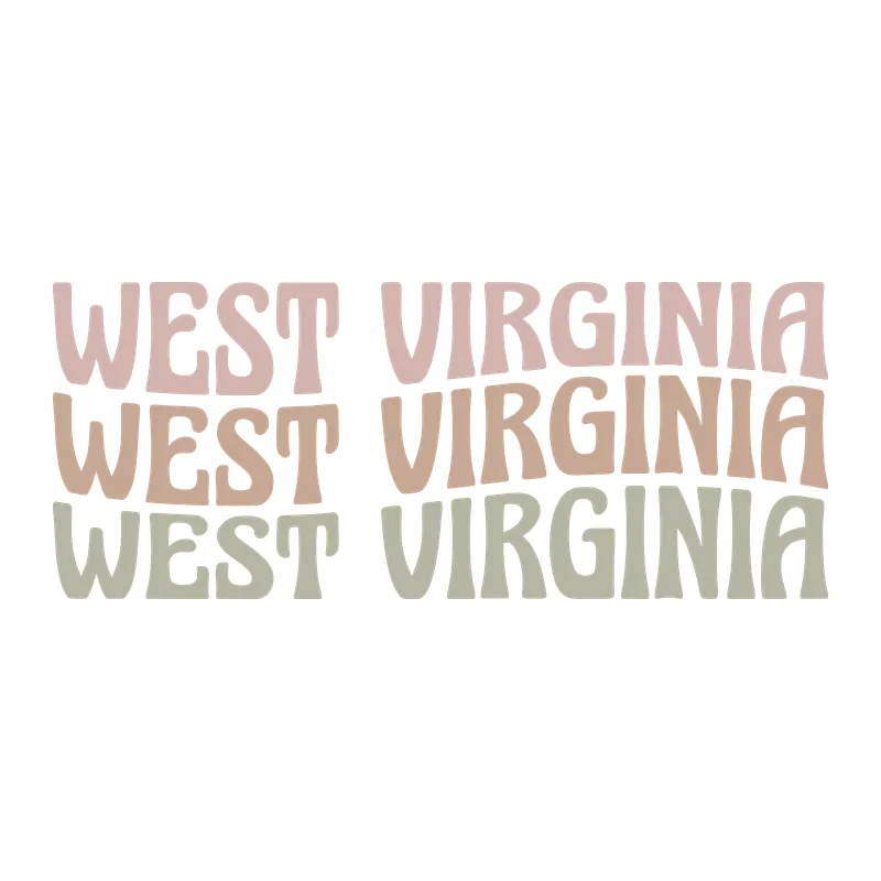 Retro Wavy West Virginia