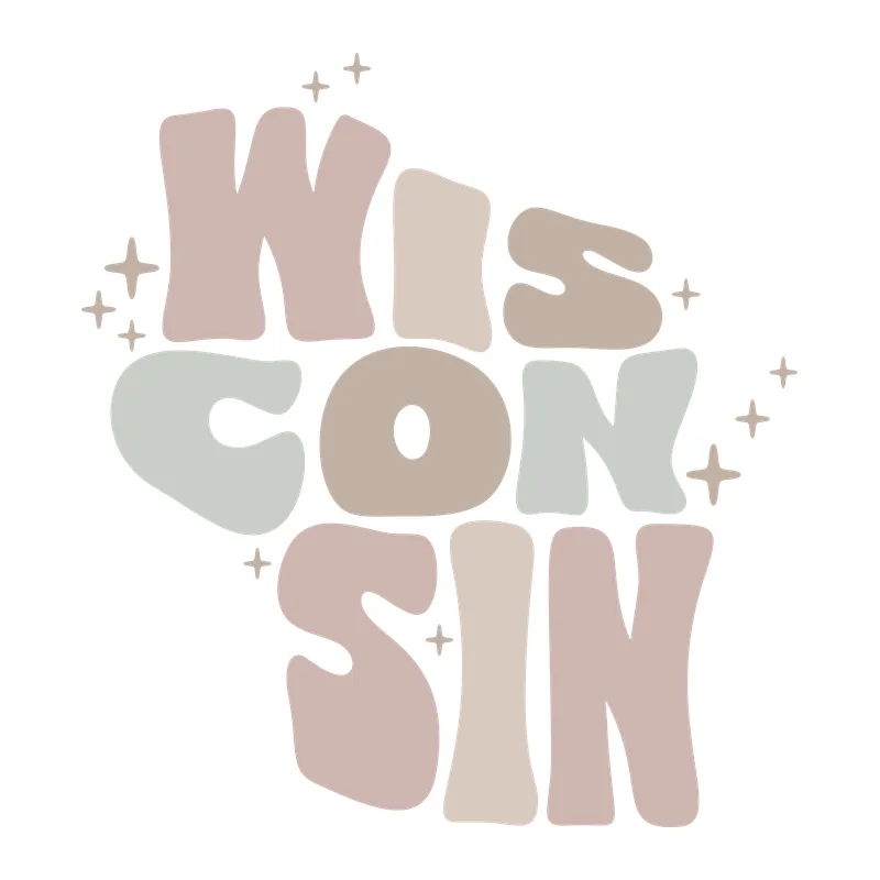 Groovy Wisconsin State Shape