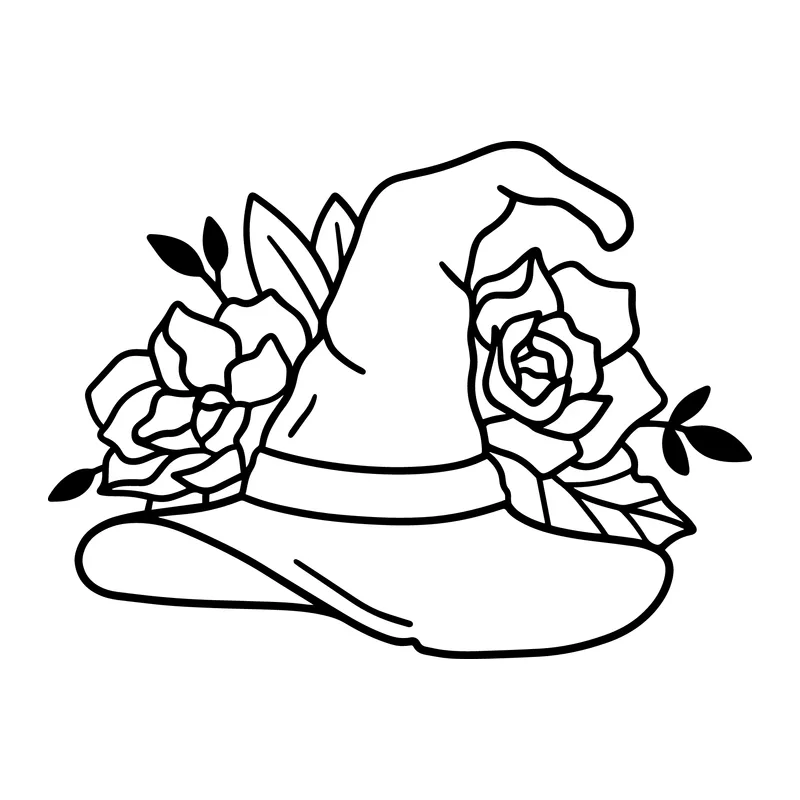 Floral Witch Hat