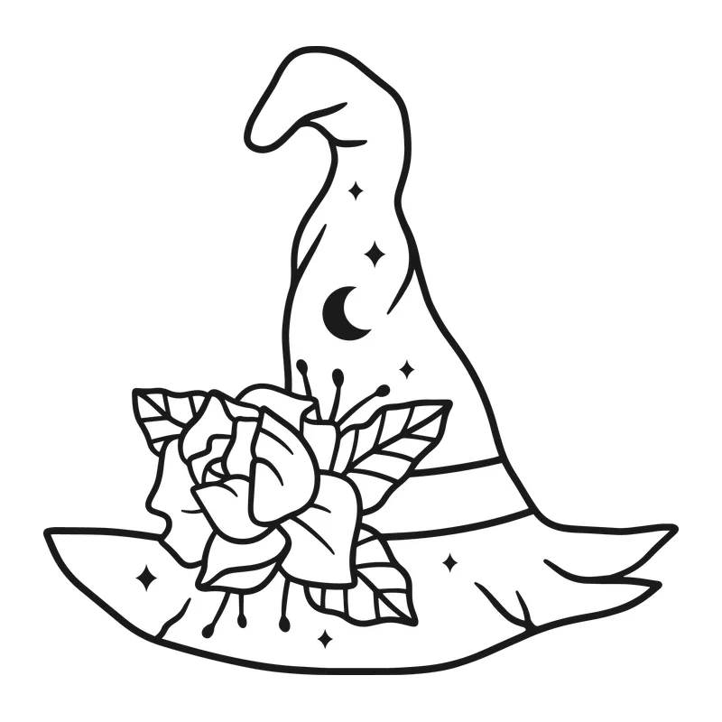 Witch Hat and Rose