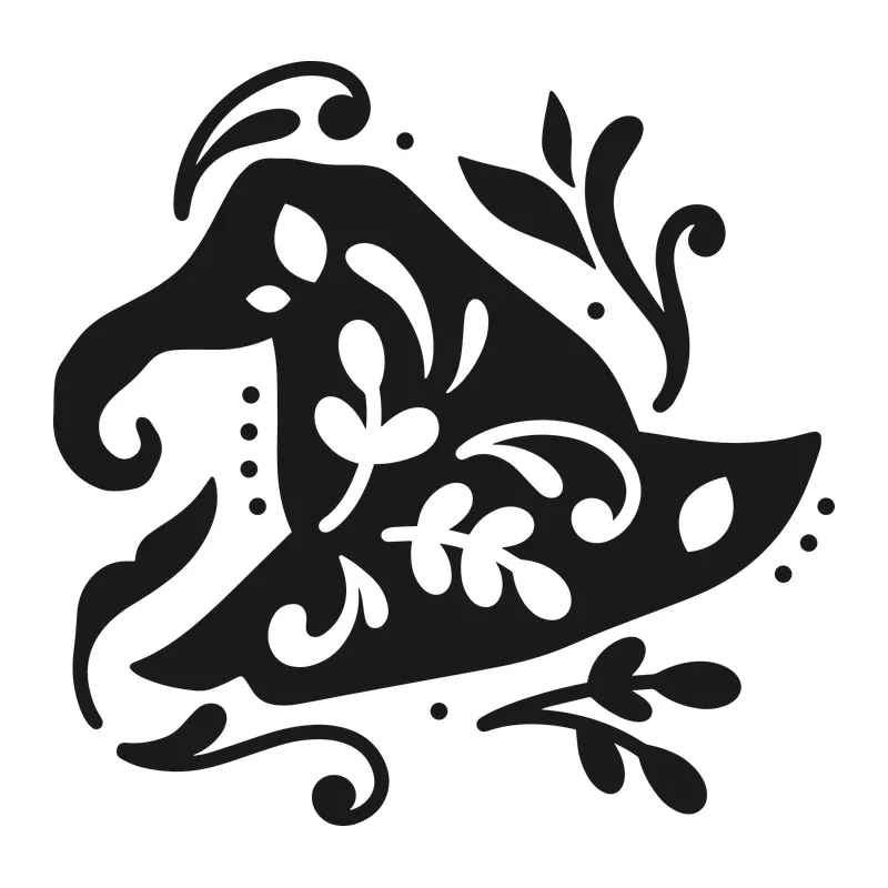 Floral Witch Hat