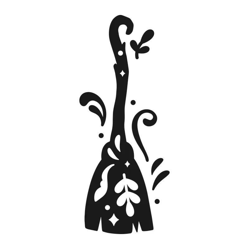 Whimsical Witch's Broom