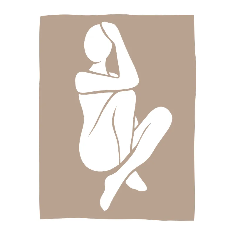 Abstract Seated Woman Figure