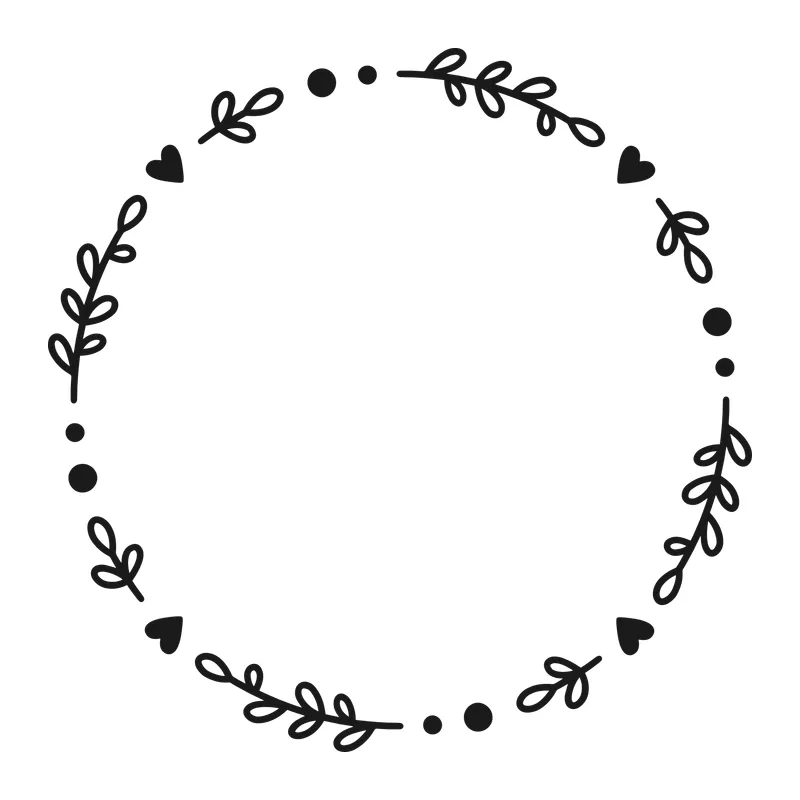 Leafy Heart Circle Wreath