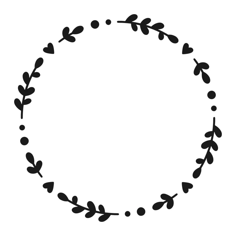 Leafy Sprig Heart Wreath