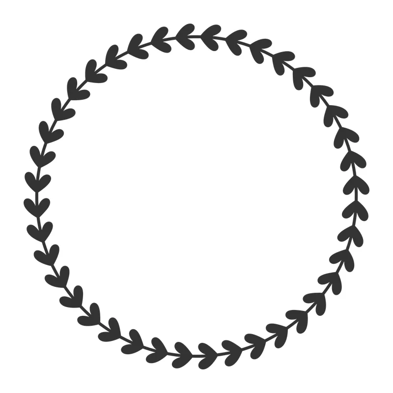 Simple Leaf Wreath Circle