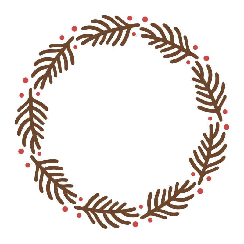 Pine Sprig and Berry Wreath