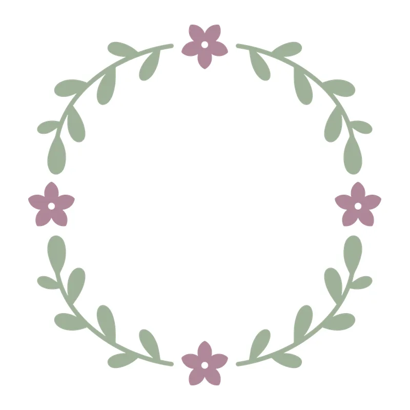 Floral Leaf Wreath