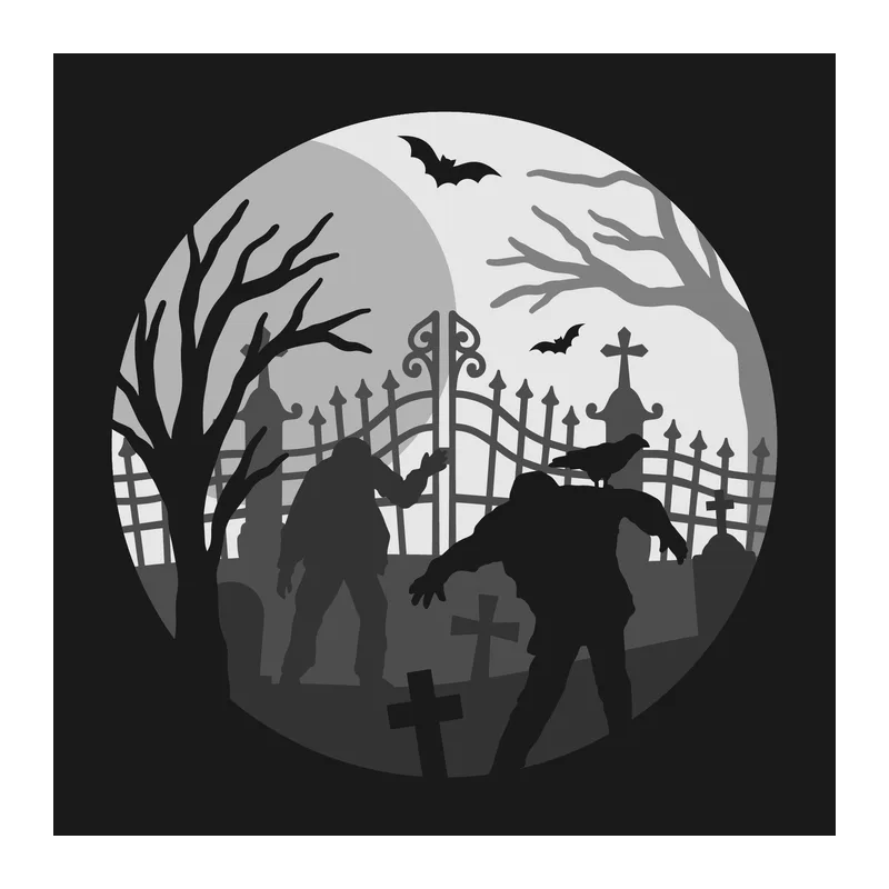 Zombie Graveyard Shadow Box